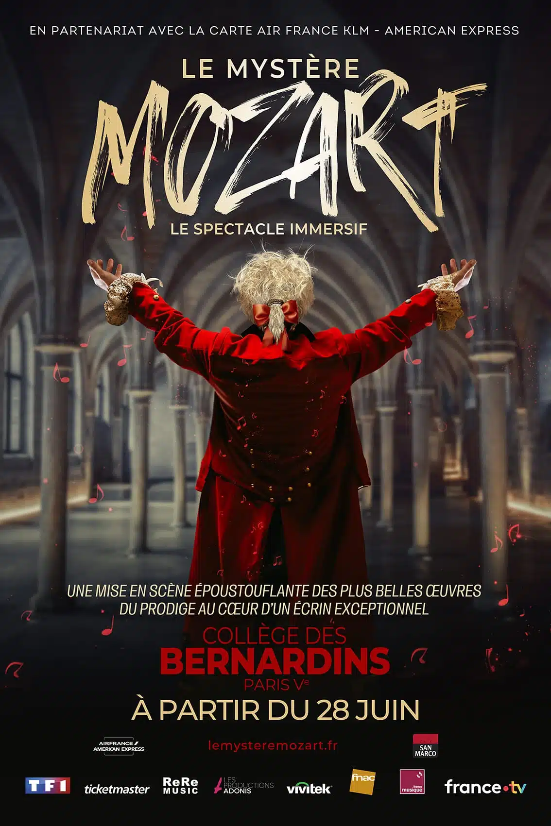 affiche le mystère mozart spectacle musical immersif