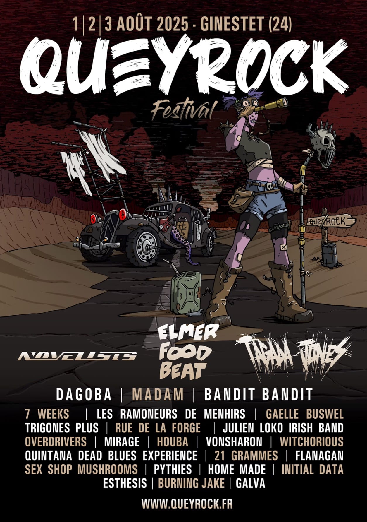 Queyrock Open Air Festival 2025 affiche musique