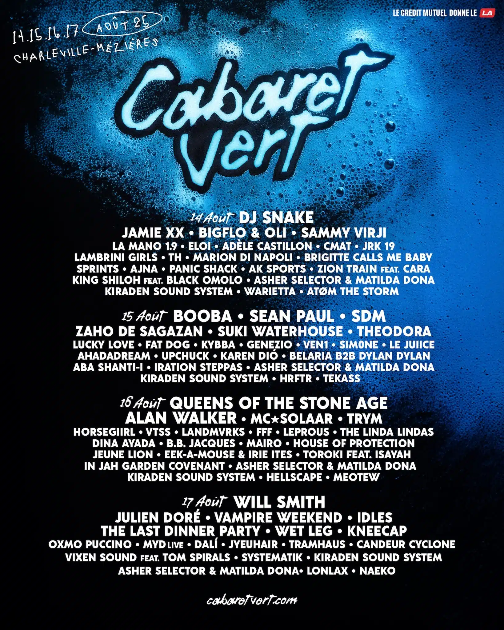 cabaret vert 2025 line up visuel festival musique concerts lives