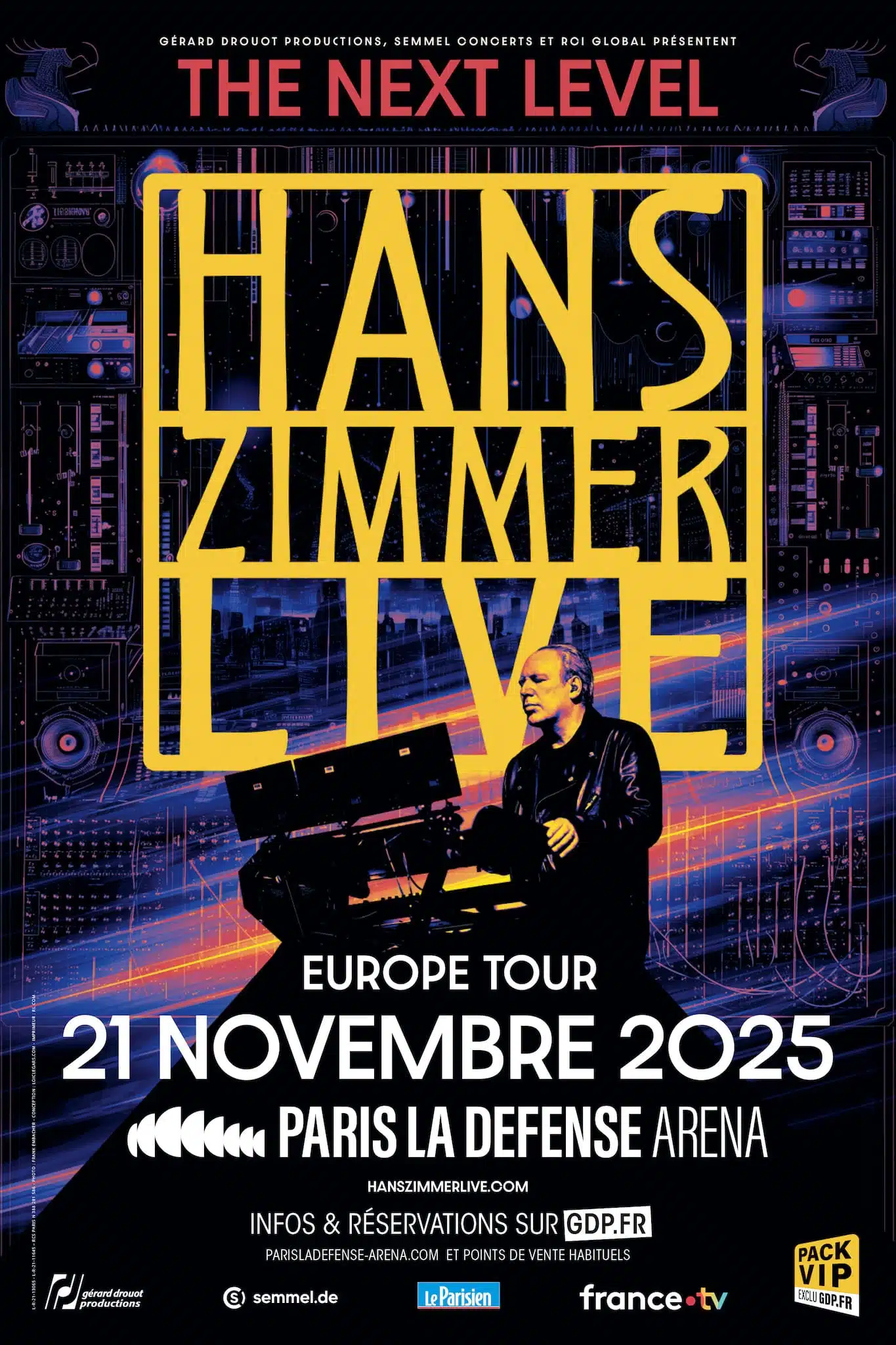Hans Zimmer Live – The Next Level affiche à Paris La Défense Arena 2025 concert musique de films