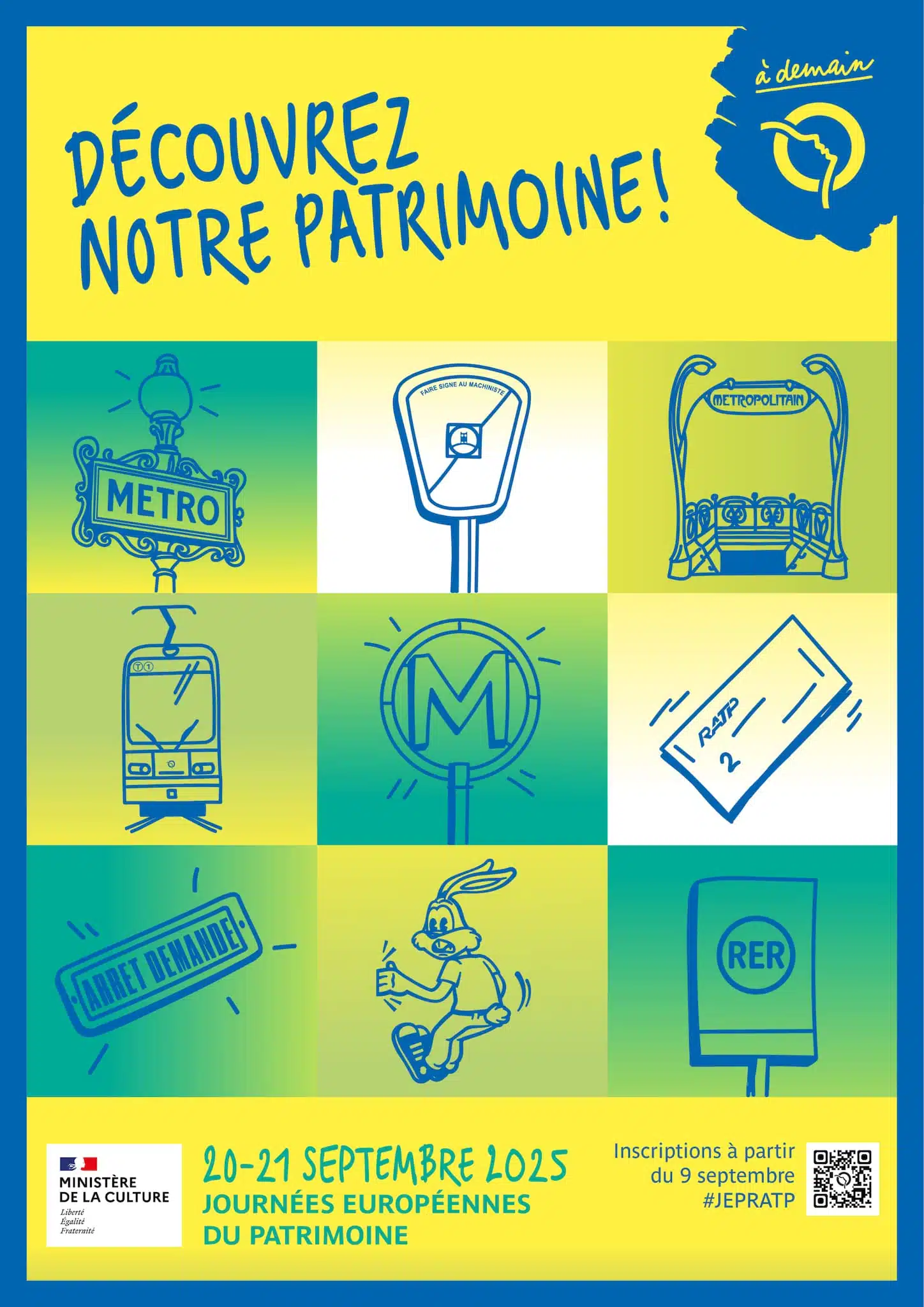 RATP - Journées européennes du patrimoine affiche 125 ans