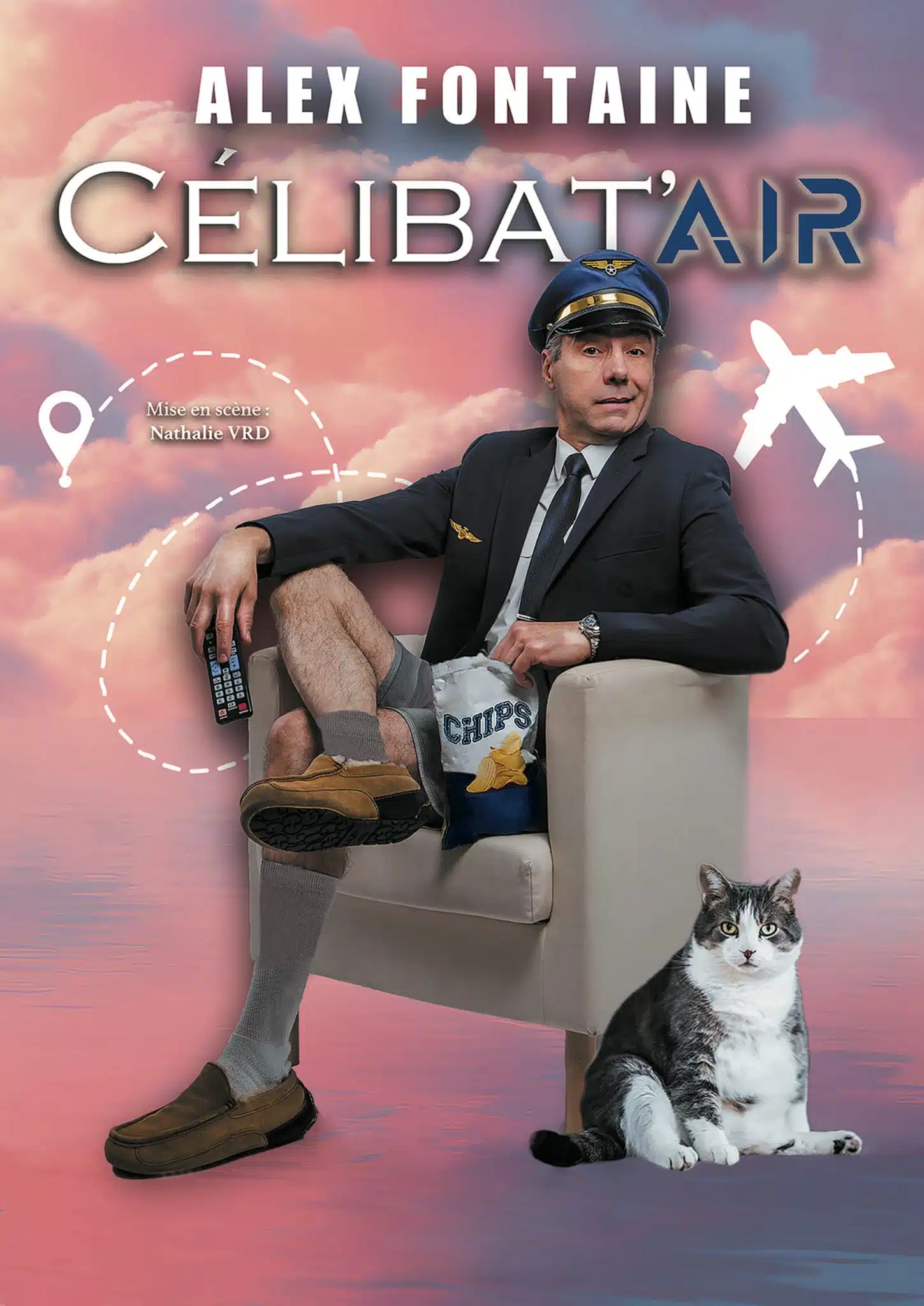 celibat'air d'alex fontaine affiche spectacle one-man-show humour