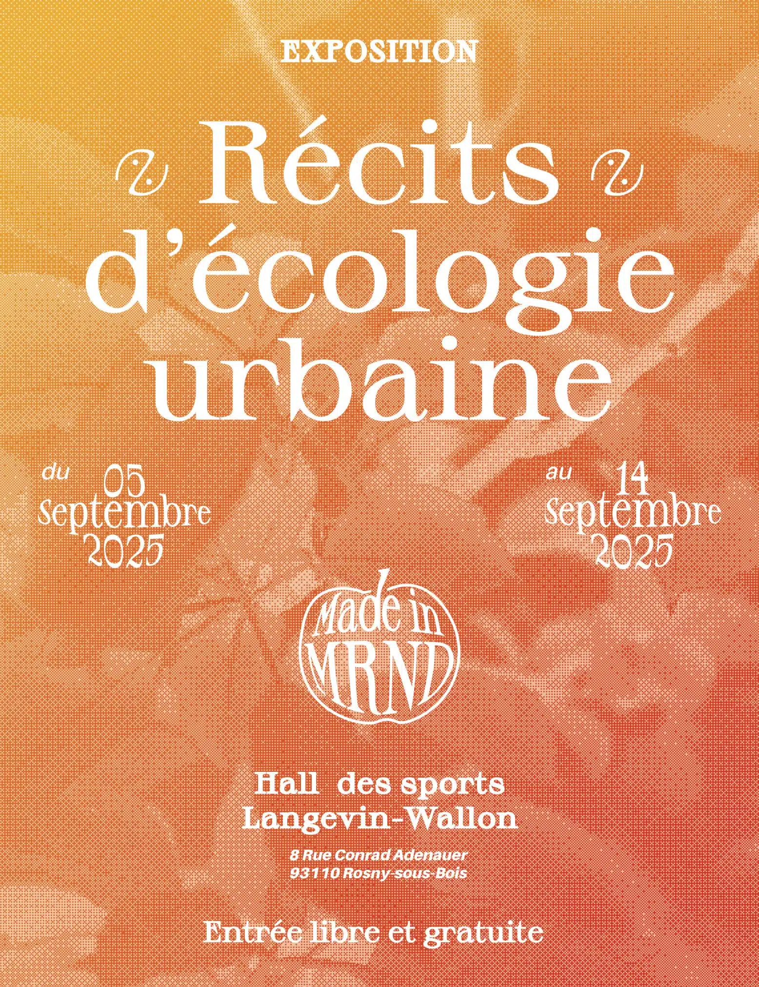 Récits d'écologie urbaine affiche exposition alimentation écologie