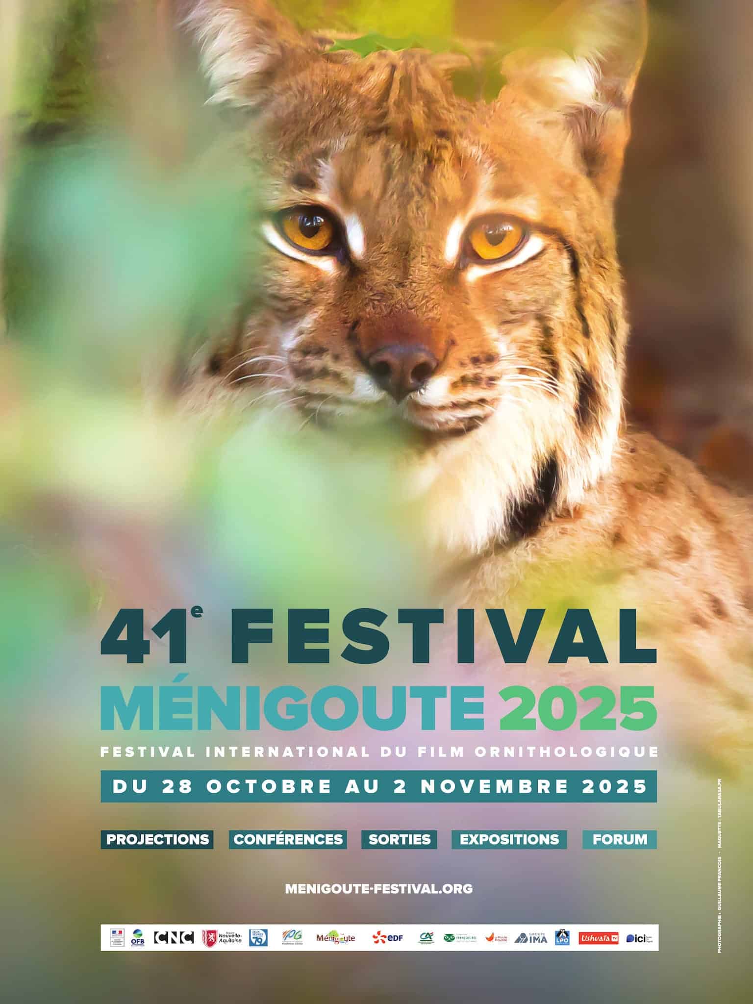 festival international du film ornithologique de ménigoute 2025 affiche cinéma animalier documentaires