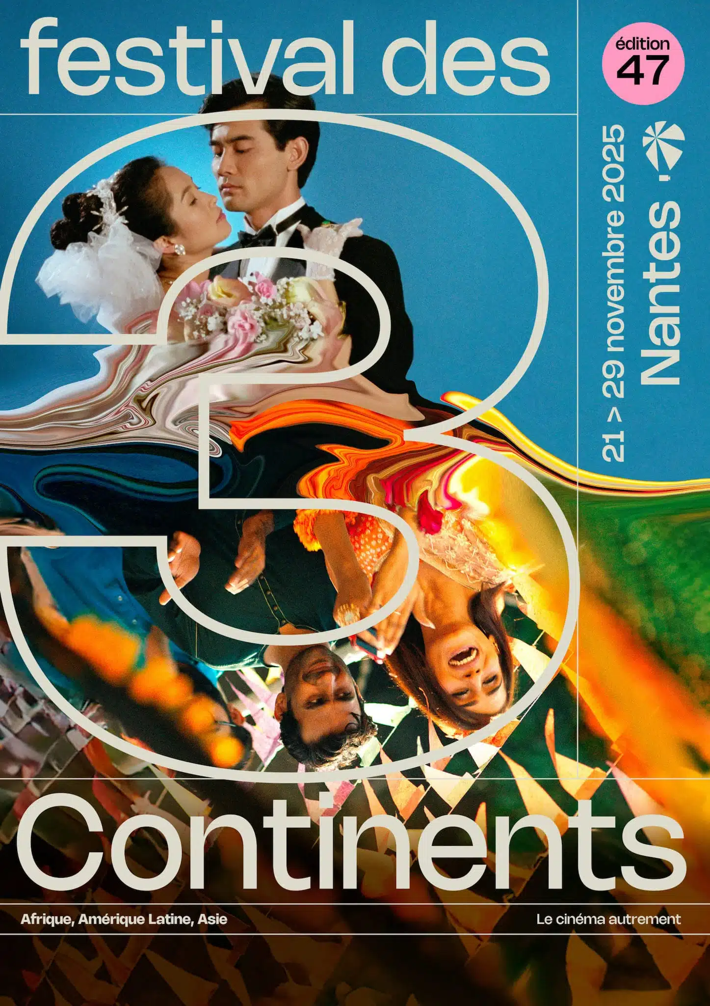 Festival des 3 Continents 2025 affiche afrique, amérique latine, asie