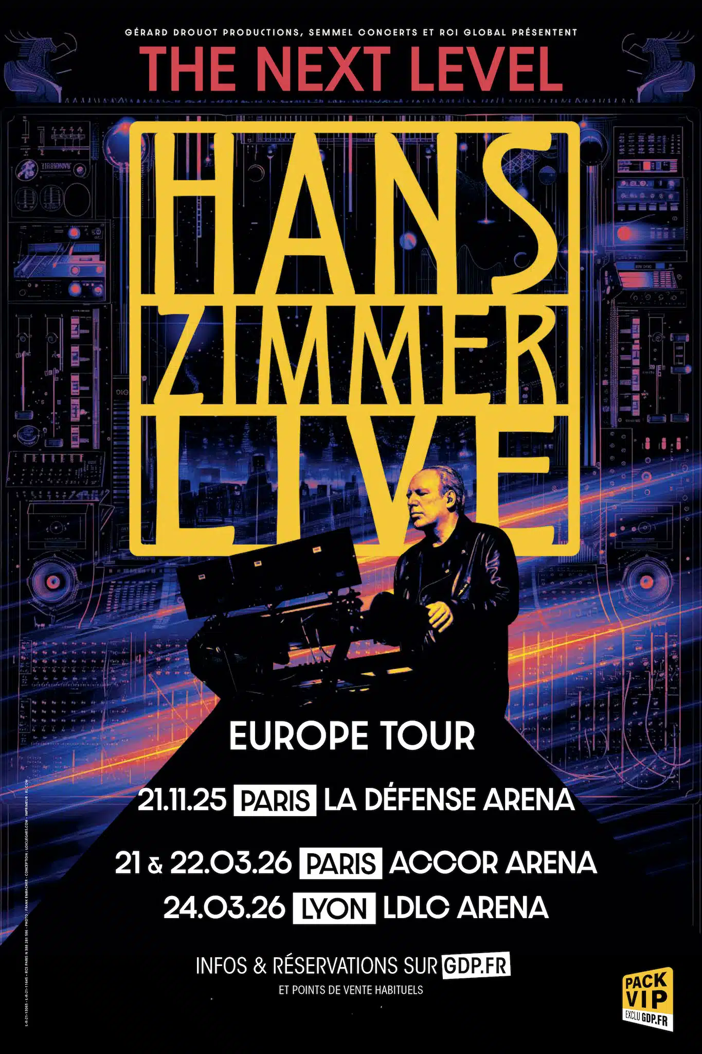 hans zimmer live – the next level affiche france 2025-2026 concert musique de films