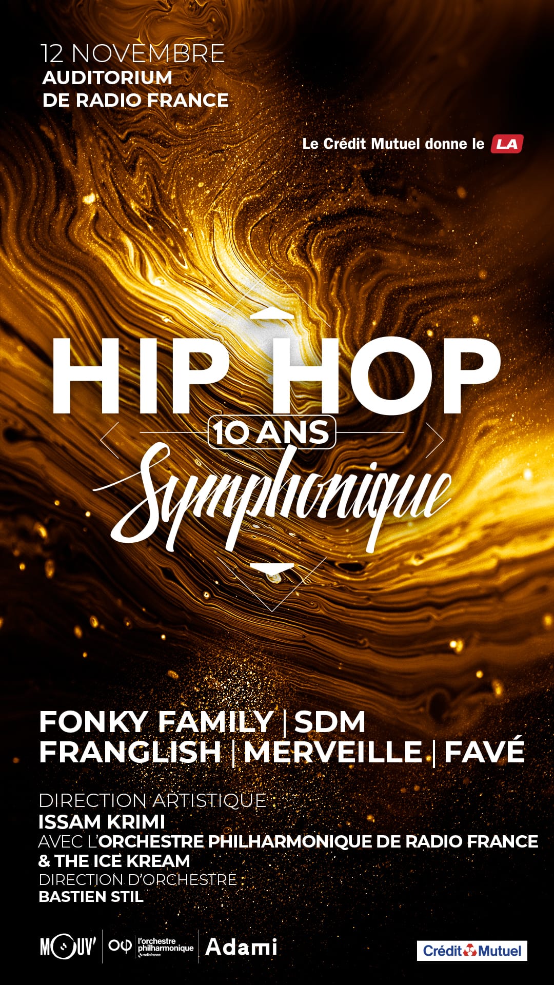 hip hop symphonique 10 ans affiche avec la Fonky Family, SDM, Franglish, Merveille et Favé