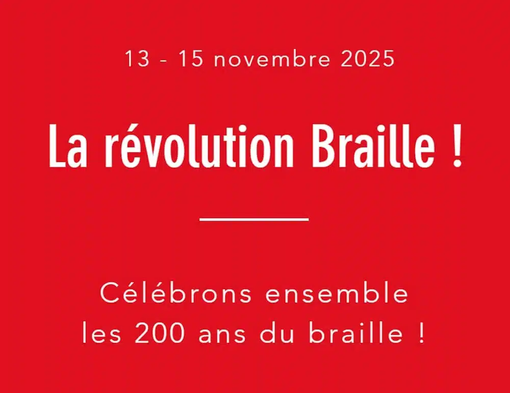 La Révolution Braille à Paris affiche manifestation pour les 200 ans du braille