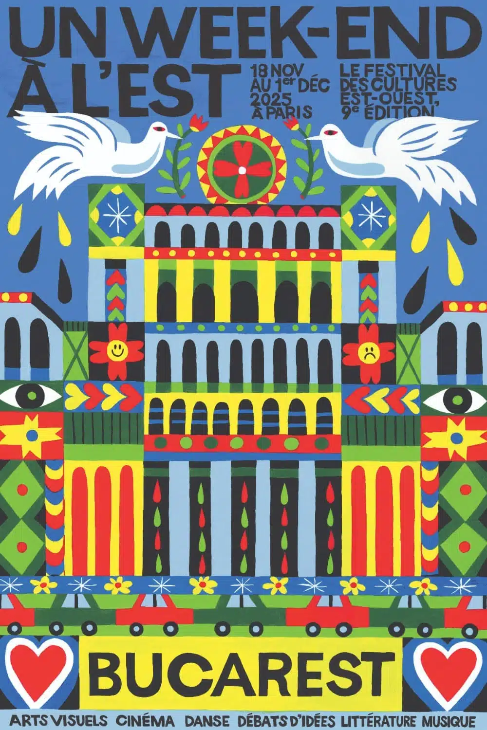 Un Week-end à l'Est 2025 affiche du FESTIVAL DES CULTURES DE L'EST Cap sur Bucarest