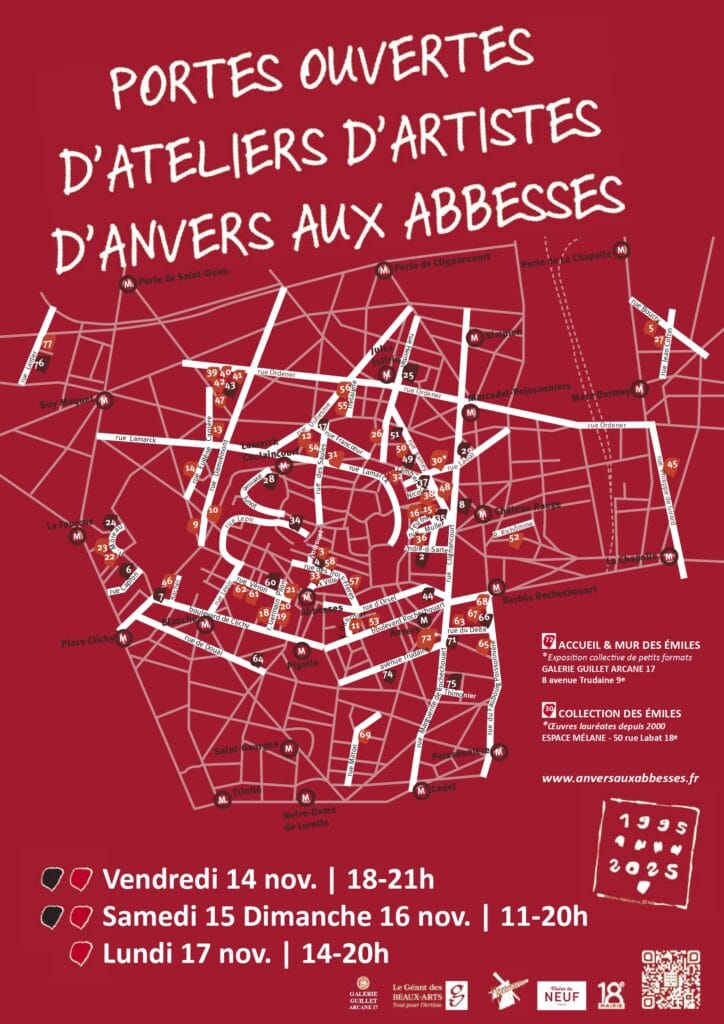 Portes ouvertes d'Anvers aux Abbesses 2025 affiche art photo
