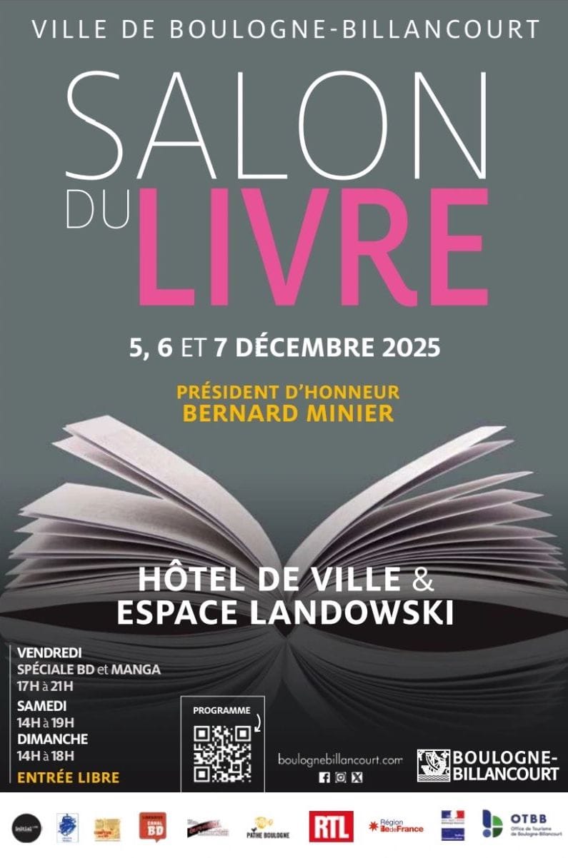 salon du livre de boulogne billancourt 2025 affiche des écrivains majeurs du paysage littéraire français ainsi que les richesses éditoriales de la rentrée