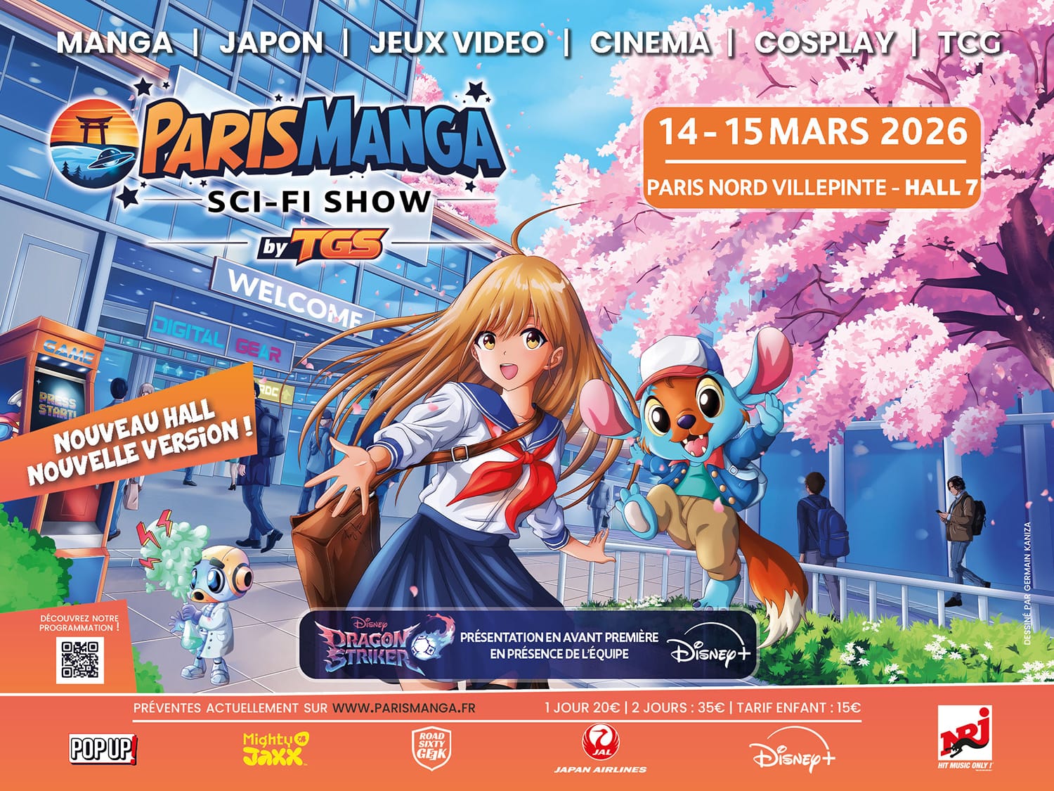 paris manga & sci fi show by tgs mars 2026 affiche le salon de la pop culture et de la culture geek, jeux vidéo, manga, comics, bd, science fiction, cinéma et série tv, culture japonaise