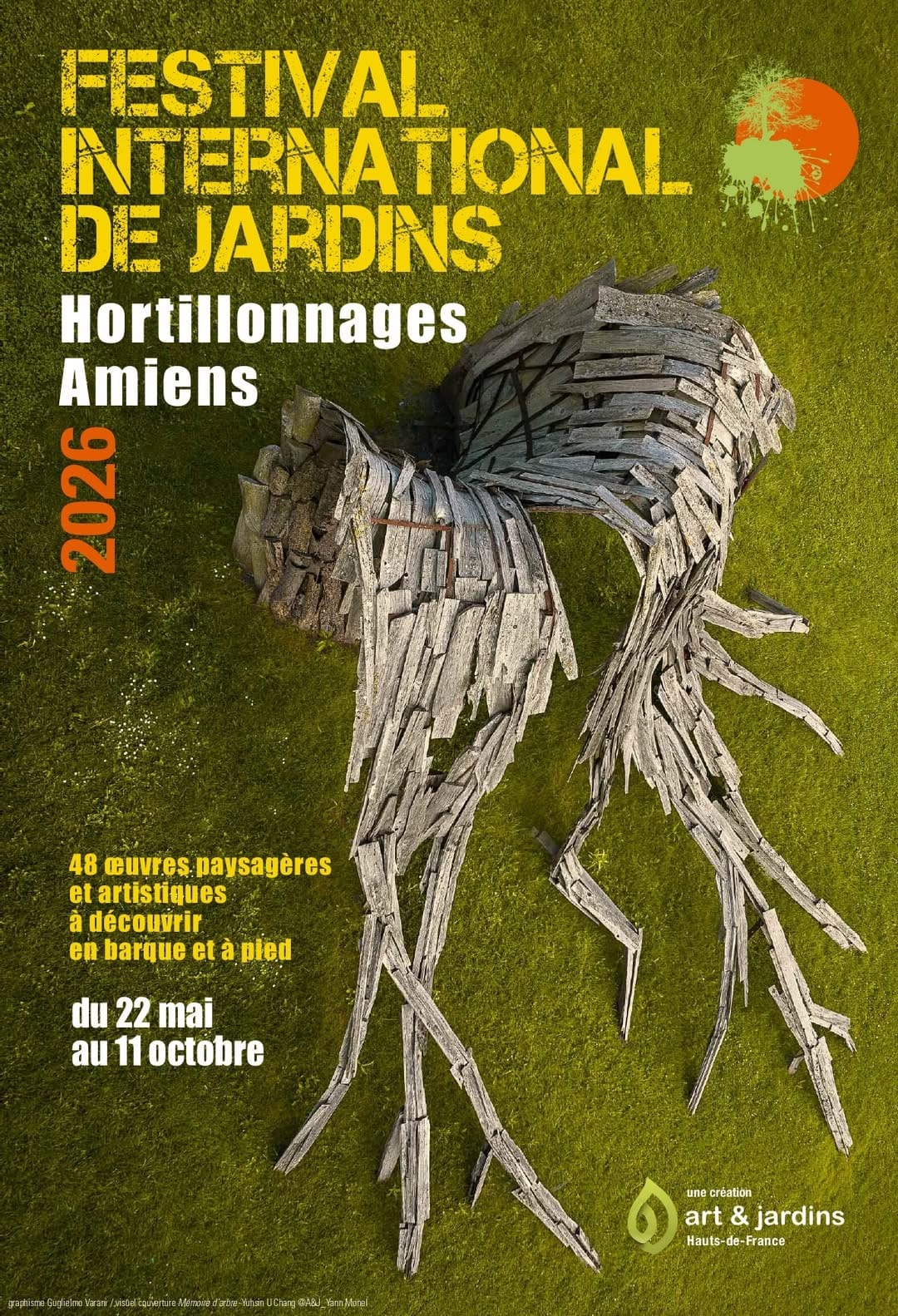 Festival international de jardins des Hortillonnages d’Amiens 2026 affiche art et jardins