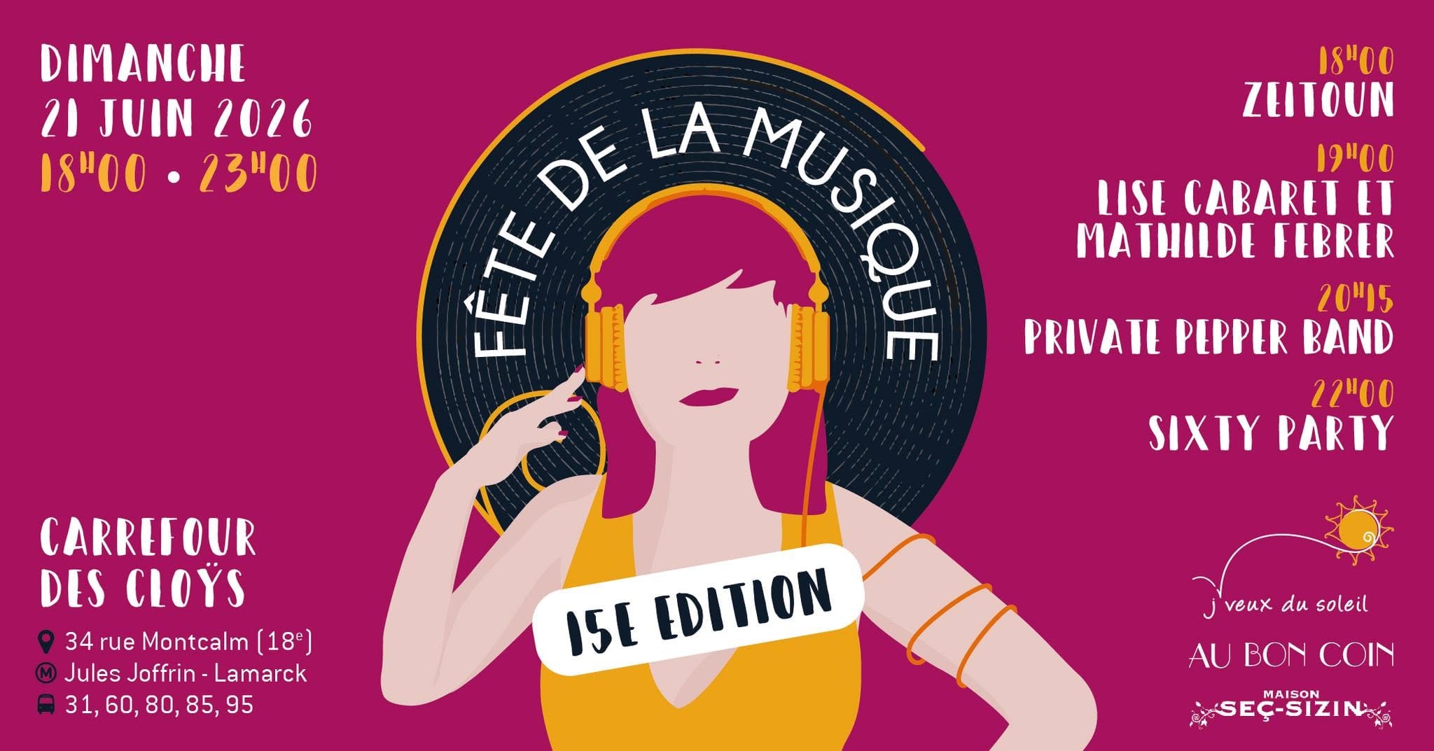 fête de la musique 2026 au carrefour des cloÿs paris france
