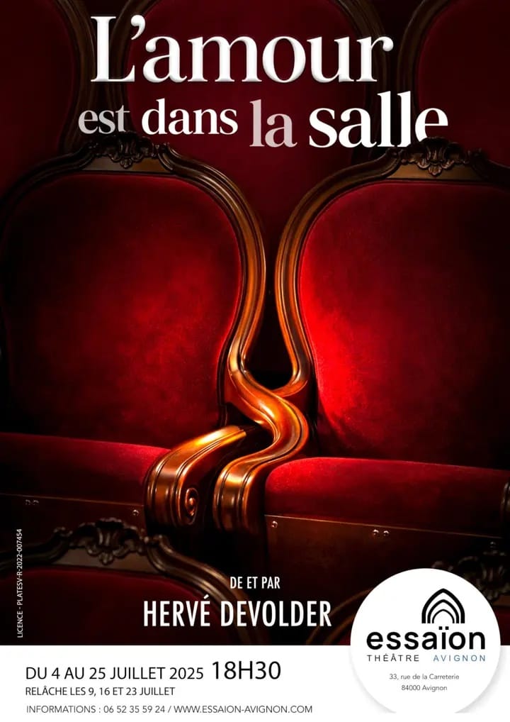 l'amour est dans la salle affiche spectacle théâtre seul en scène musical