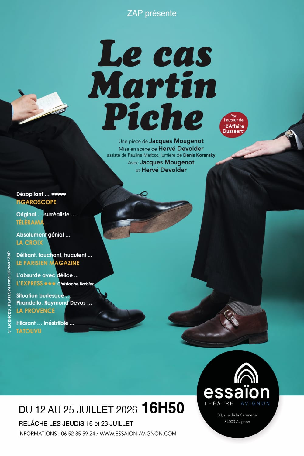 le cas martin piche affiche spectacle comédie