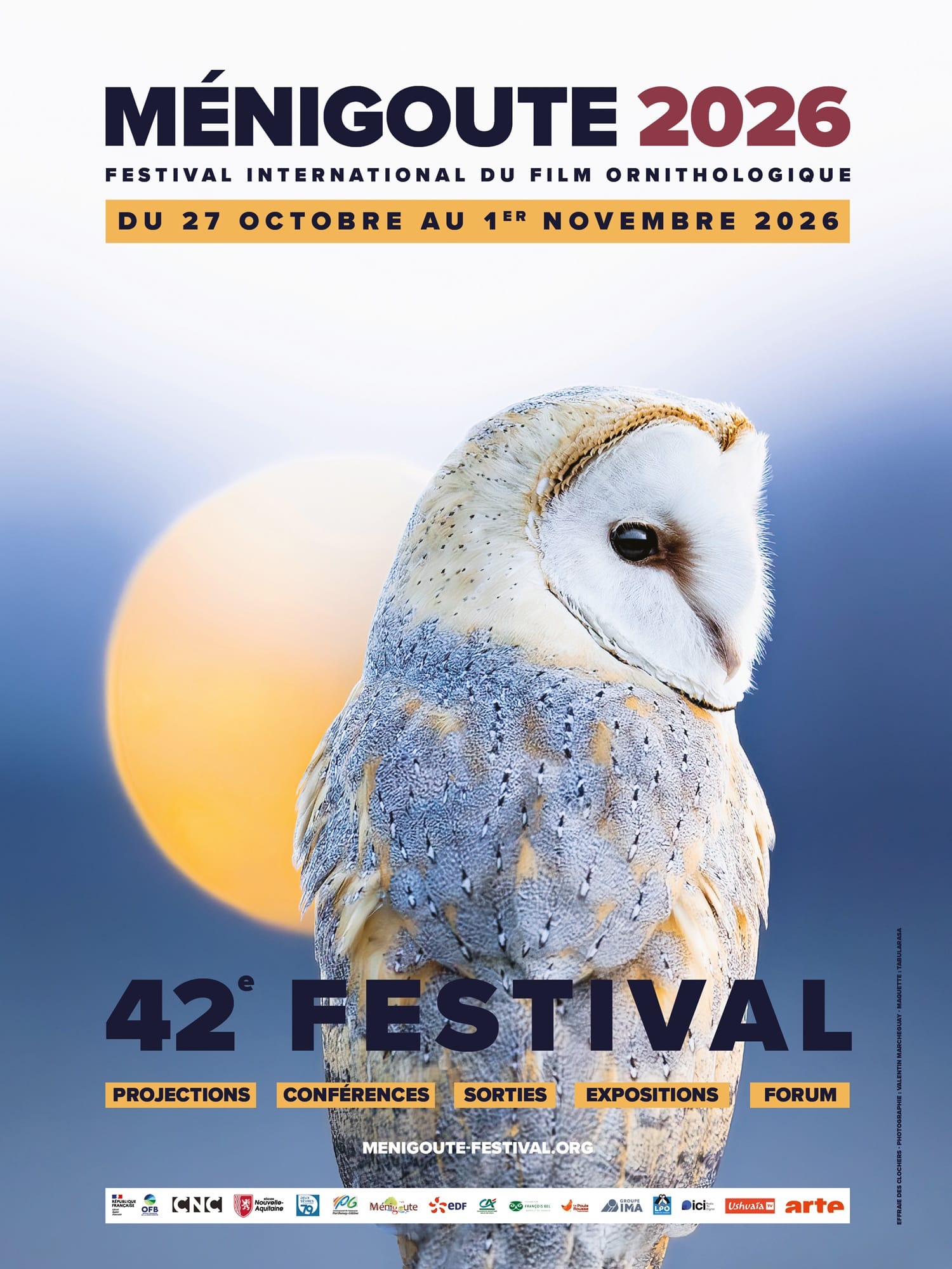 42e Festival International du Film Ornithologique de Ménigoute affiche films documentaires animaliers