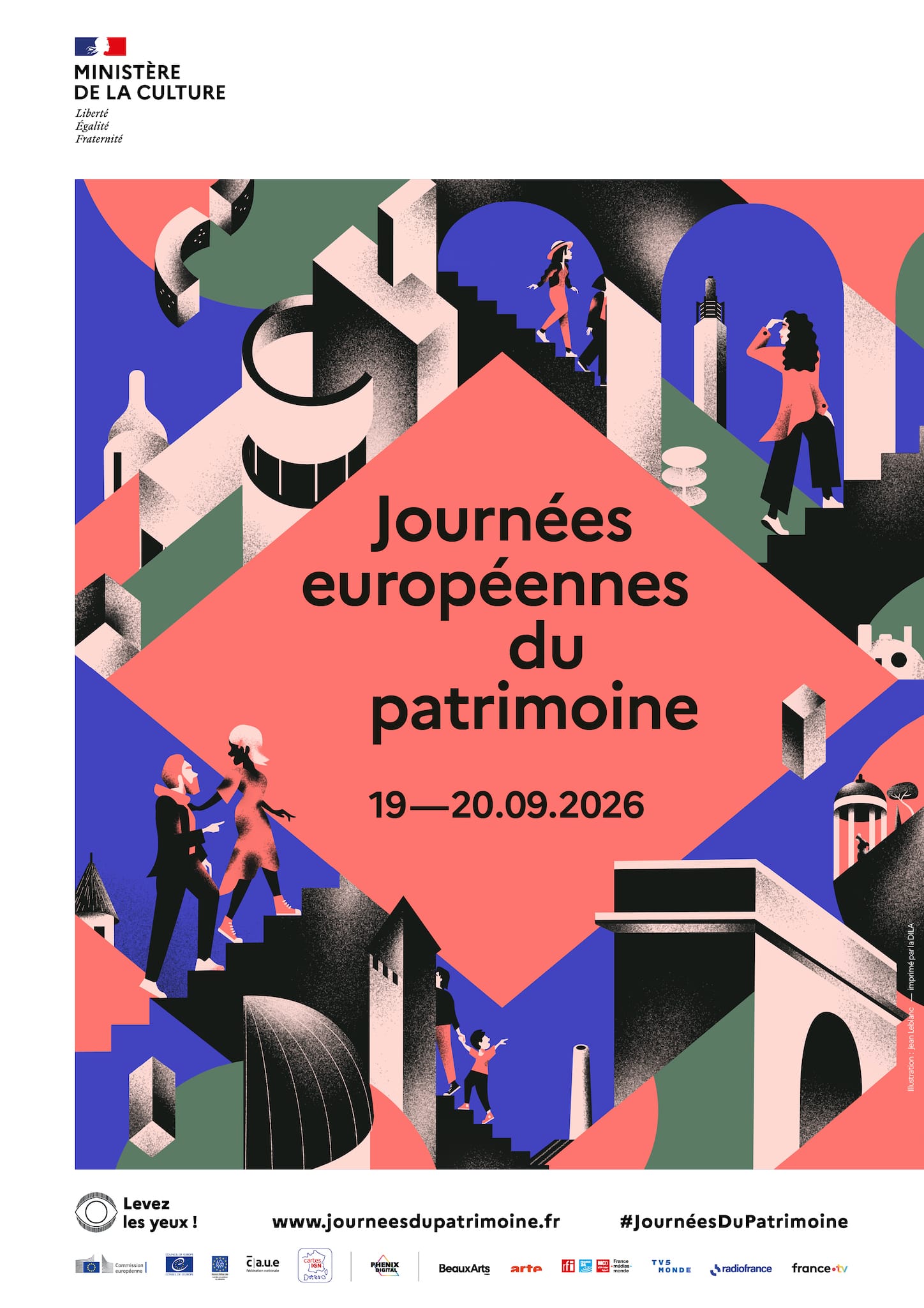 journées européennes du patrimoine 2026 affiche rendez-vous grand public